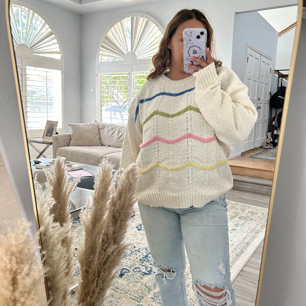 Lindsay Chevron Knitted Sweater
